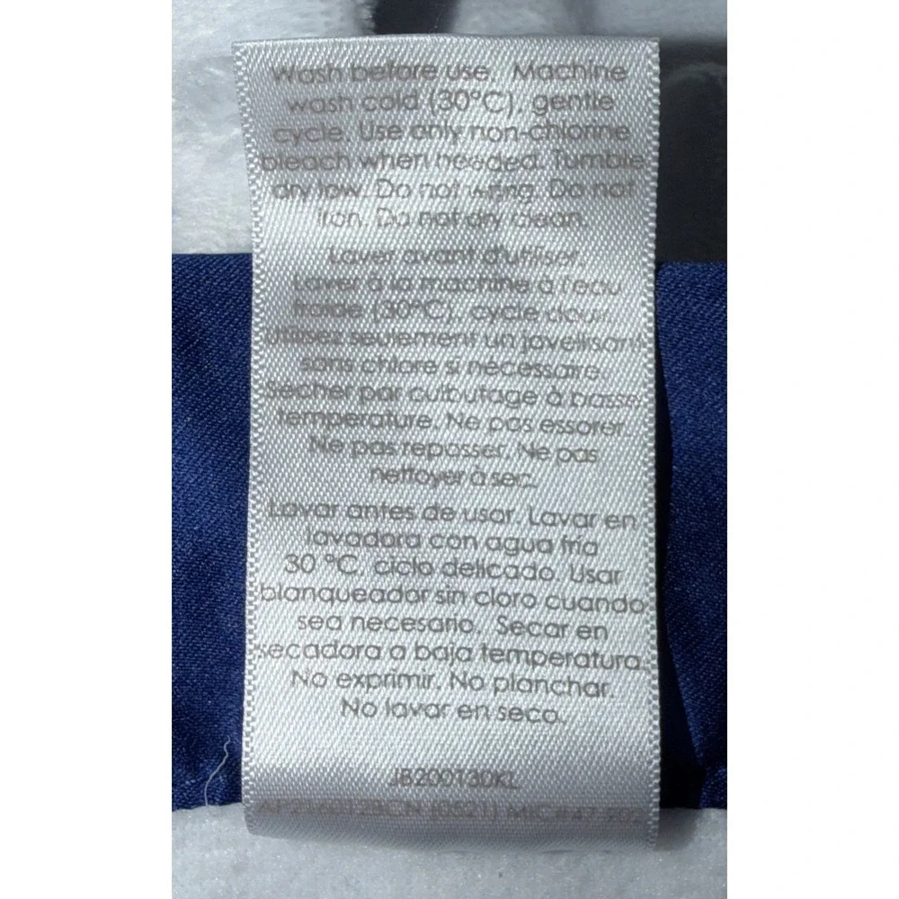 Just Born Baby Blanket Plush Blue White Explore Dream Discover Satin Minky Dot
